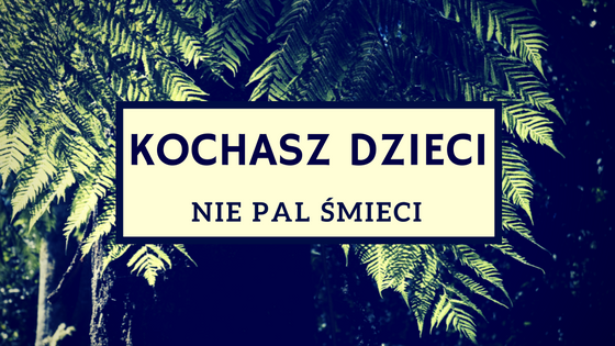 kochasz dzieci, nie pal śmieci