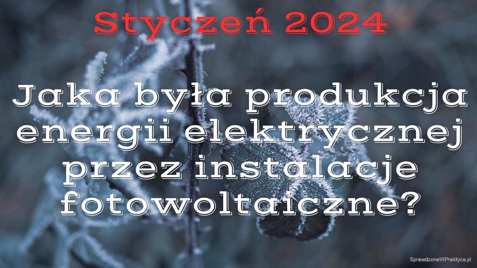 Produkcja energii elektrycznej styczeń 2024